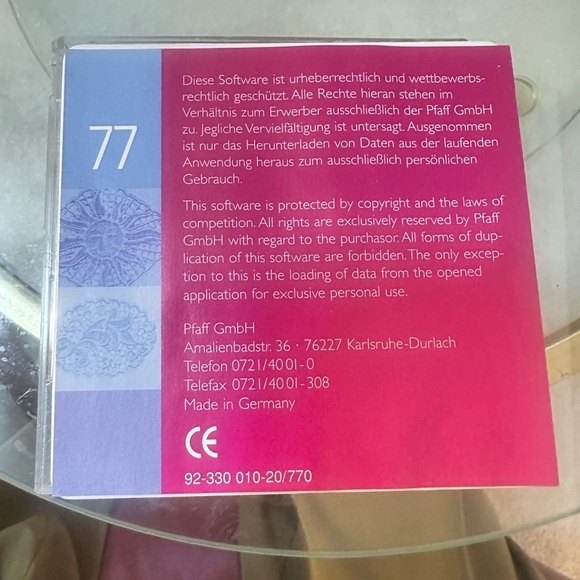 Pfaff Creative Card 77 - Picture 8 of 9